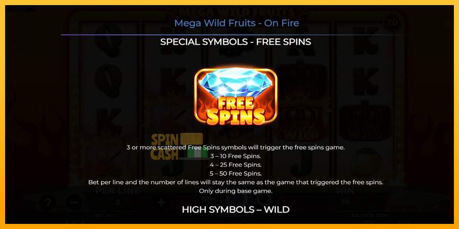 Spielautomat Mega Wild Fruits - On Fire für echtes geld 5