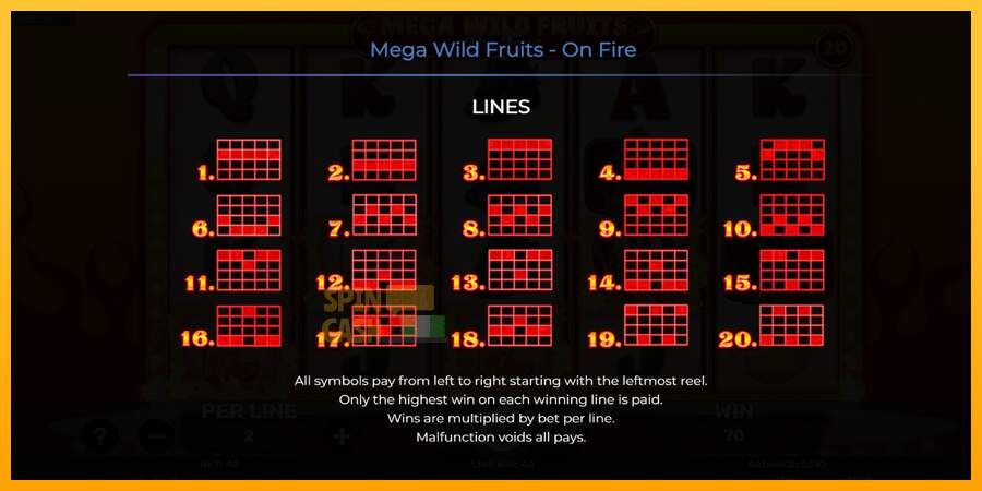 Spielautomat Mega Wild Fruits - On Fire für echtes geld 7