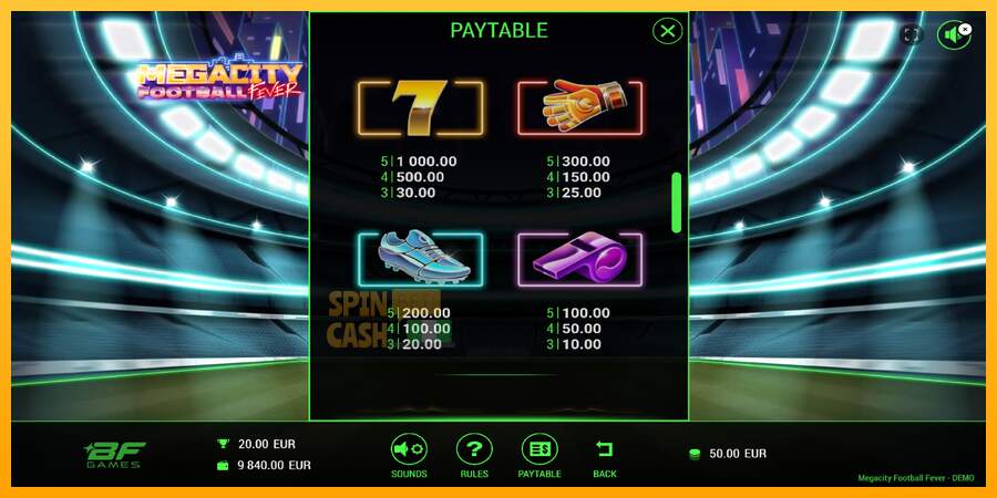 Spielautomat Megacity Football Fever für echtes geld 6