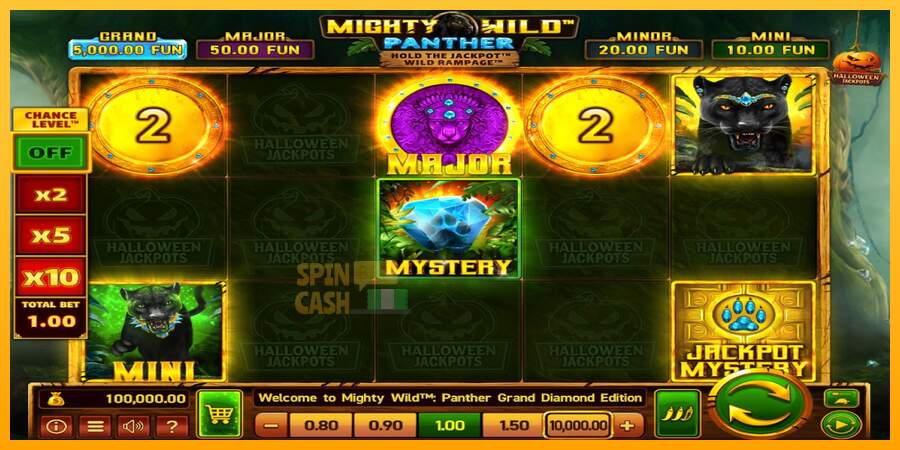 Spielautomat Mighty Wild: Panther Grand Diamond Edition Halloween Jackpots für echtes geld 1