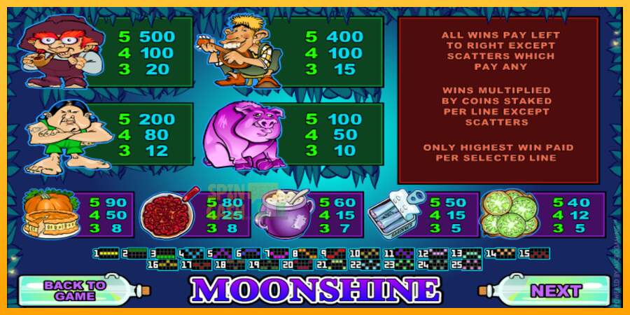 Spielautomat Moonshine für echtes geld 5