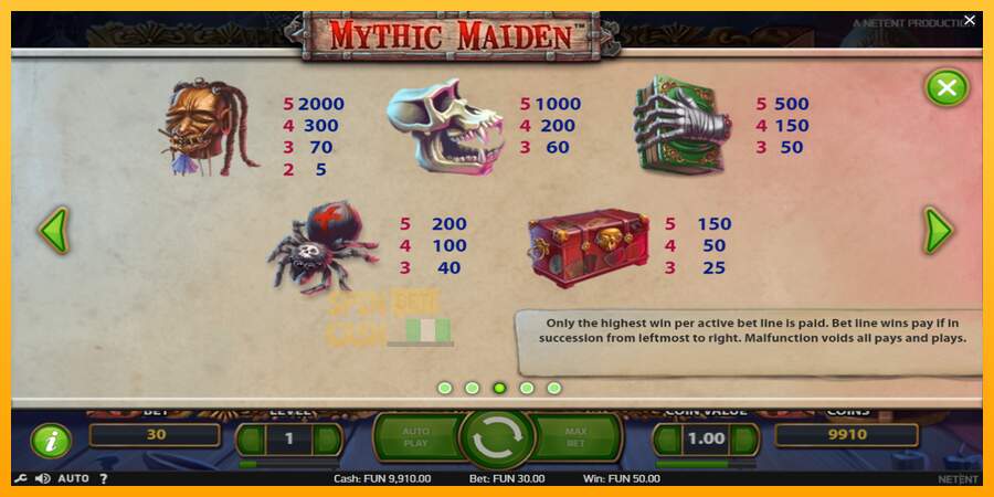 Spielautomat Mythic Maiden für echtes geld 6