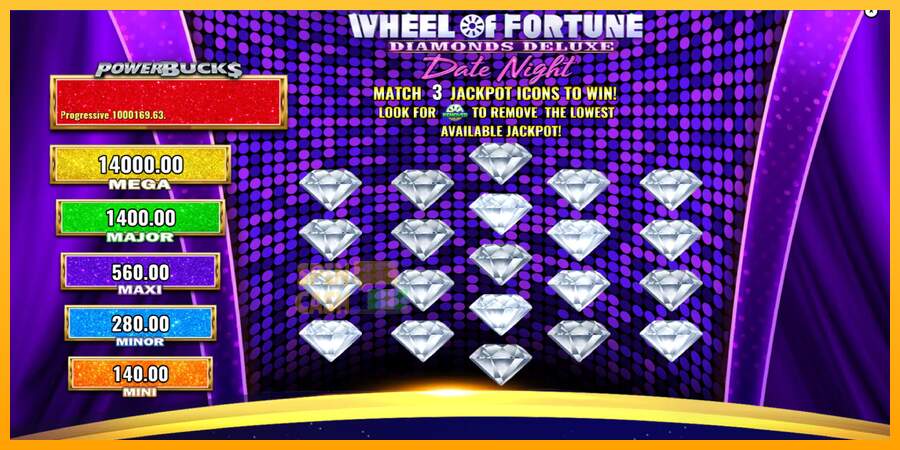 Spielautomat PowerBucks Wheel of Fortune Diamonds Deluxe Date Night für echtes geld 4