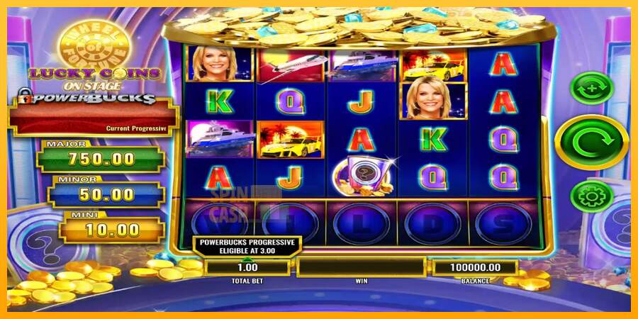 Spielautomat PowerBucks Wheel of Fortune Lucky Coins On Stage für echtes geld 1