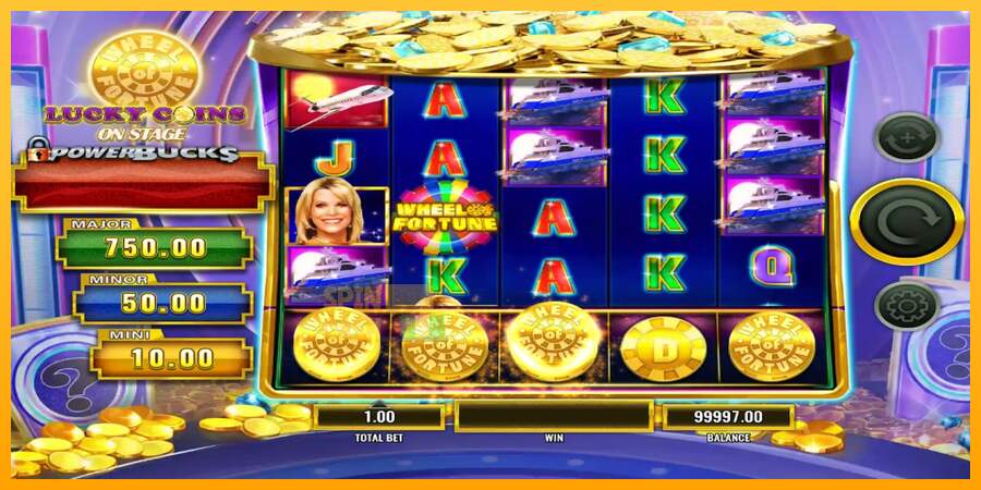 Spielautomat PowerBucks Wheel of Fortune Lucky Coins On Stage für echtes geld 2