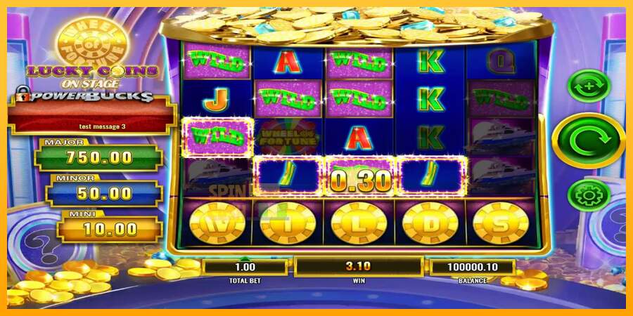 Spielautomat PowerBucks Wheel of Fortune Lucky Coins On Stage für echtes geld 4