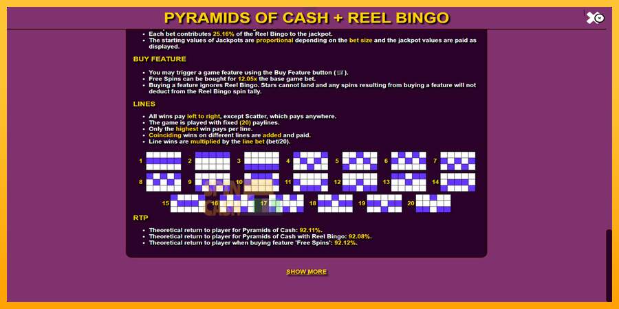 Spielautomat Pyramids of Cash with Reel Bingo für echtes geld 6