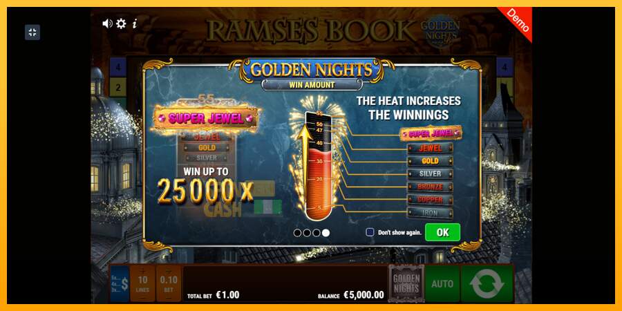 Spielautomat Ramses Book Golden Nights für echtes geld 1