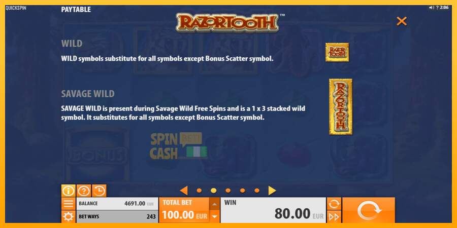 Spielautomat Razortooth für echtes geld 5