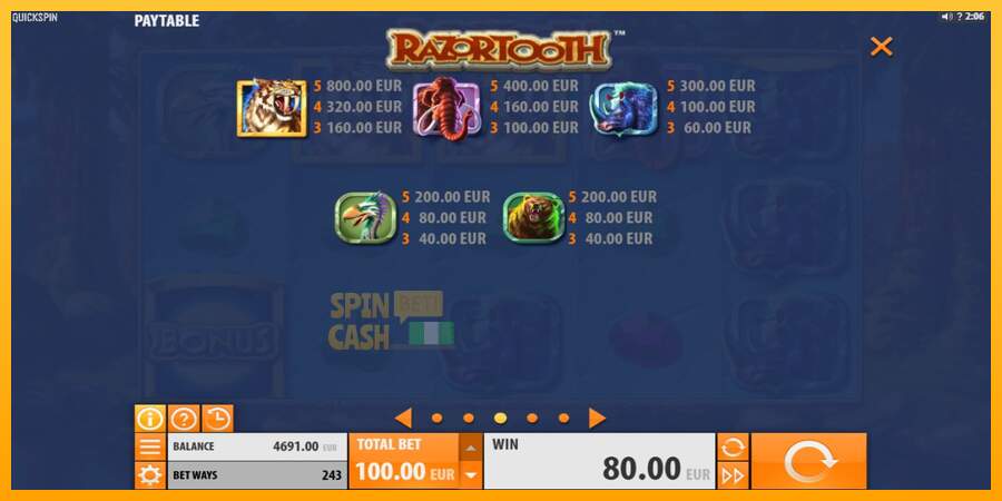 Spielautomat Razortooth für echtes geld 6