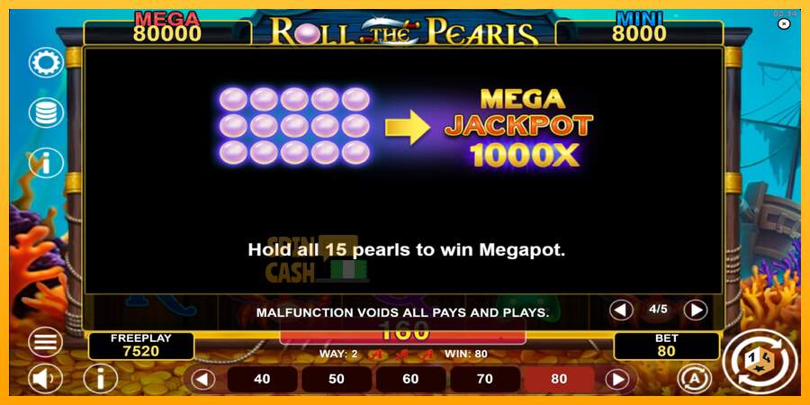 Spielautomat Roll The Pearls Hold & Win für echtes geld 7