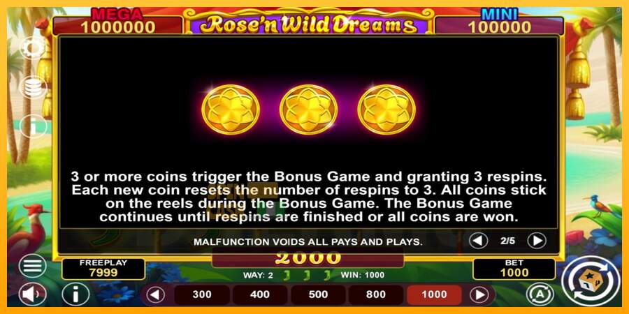 Spielautomat Rose’n Wild Dreams Hold & Win für echtes geld 5