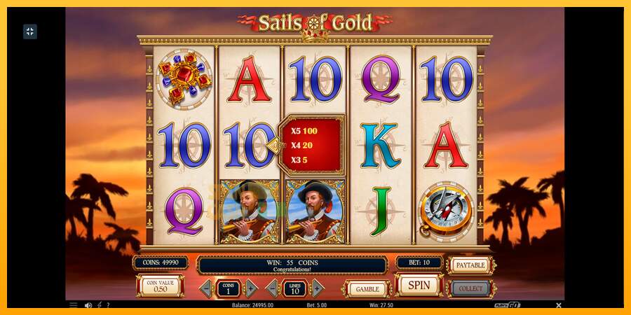 Spielautomat Sails of Gold für echtes geld 4