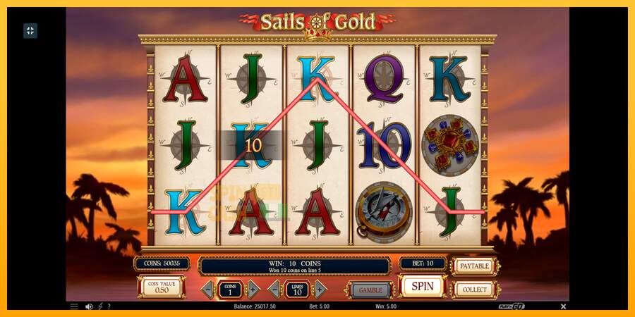 Spielautomat Sails of Gold für echtes geld 7