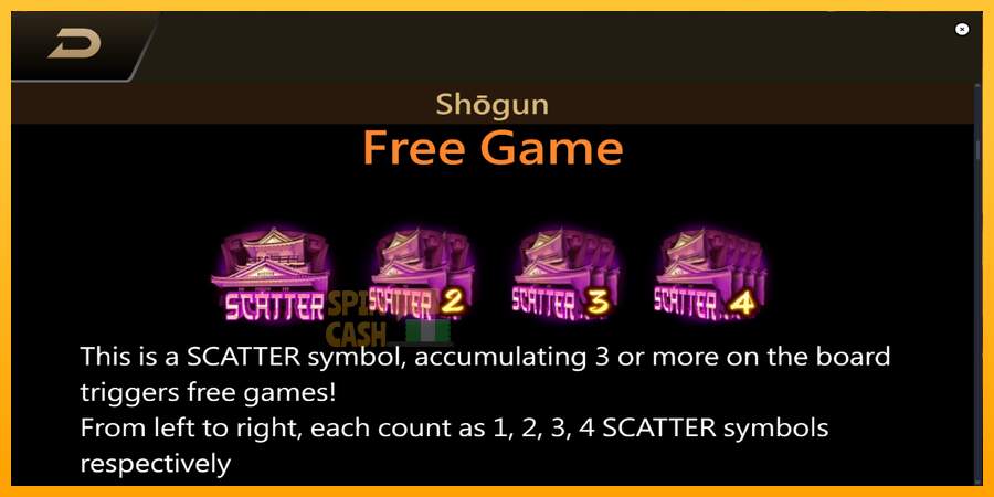 Spielautomat Shogun für echtes geld 5