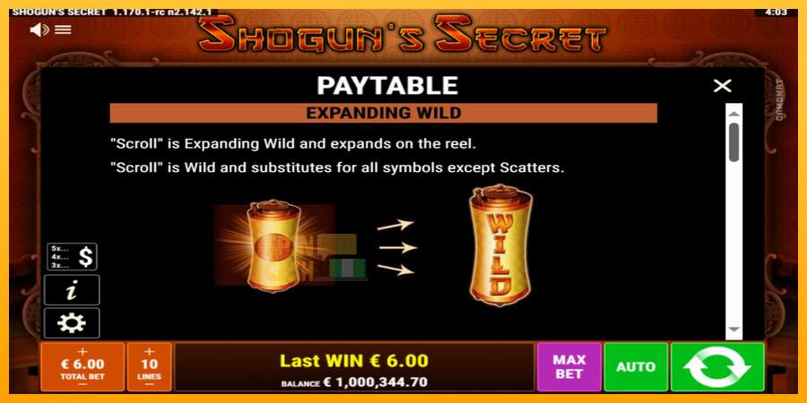 Spielautomat Shoguns Secret für echtes geld 5