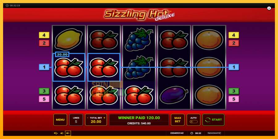 Spielautomat Sizzling Hot Deluxe für echtes geld 4