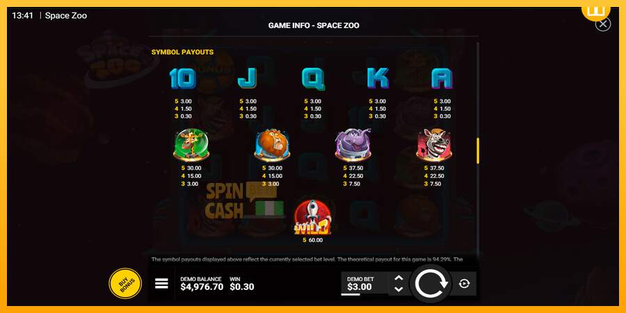 Spielautomat Space Zoo für echtes geld 6