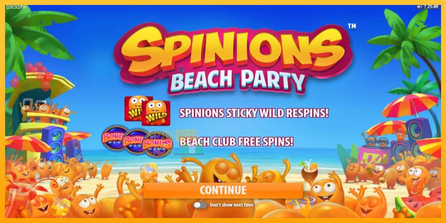 Spielautomat Spinions Beach Party für echtes geld 1