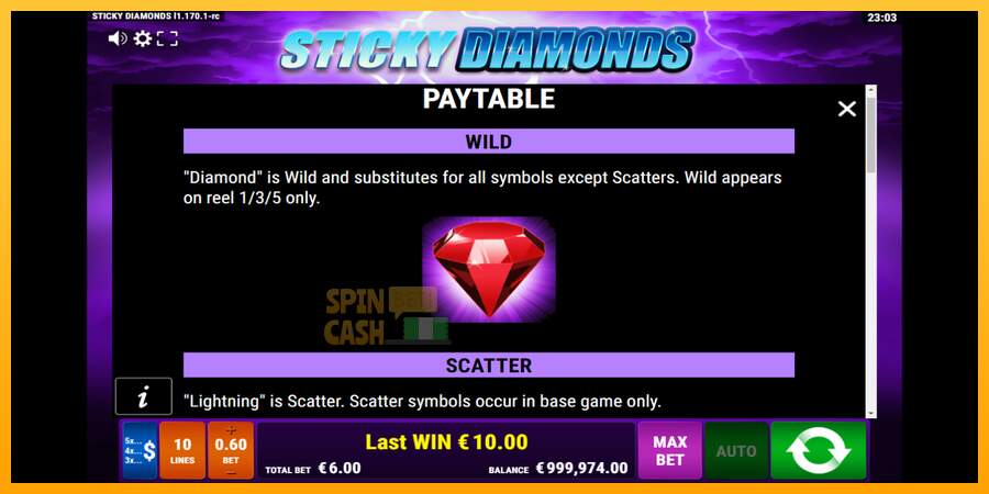 Spielautomat Sticky Diamonds für echtes geld 5