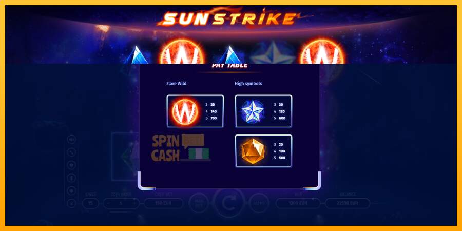 Spielautomat Sun Strike für echtes geld 5