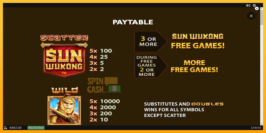 Spielautomat Sun Wukong für echtes geld 5