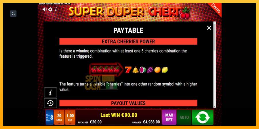 Spielautomat Super Duper Cherry für echtes geld 4