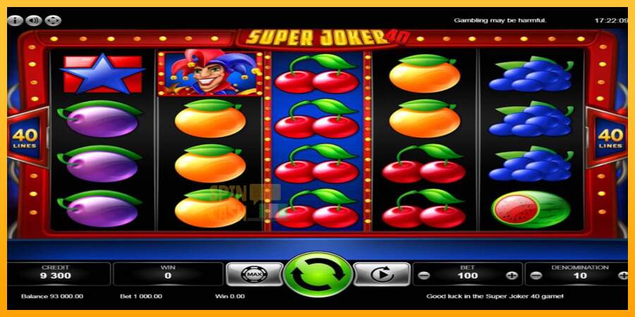 Spielautomat Super Joker 40 für echtes geld 3