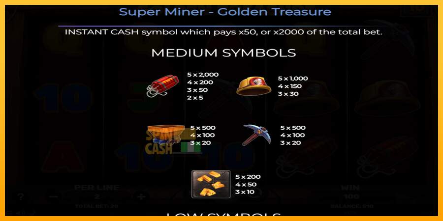 Spielautomat Super Miner - Golden Treasure für echtes geld 6