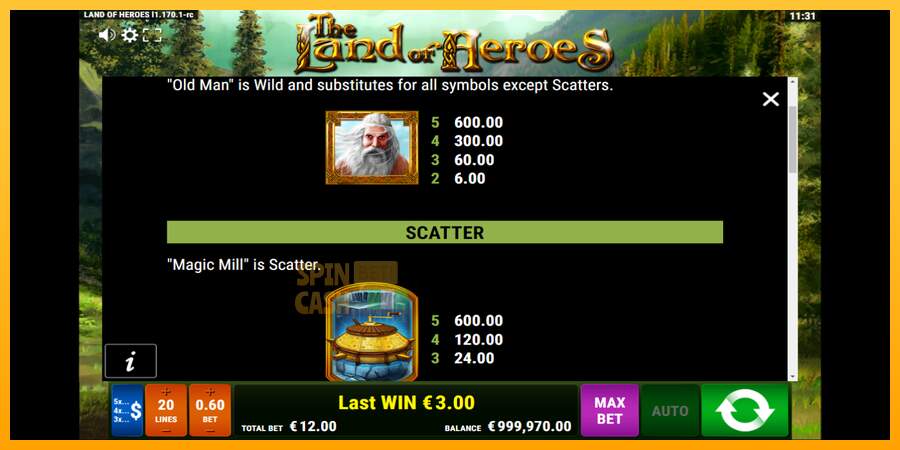 Spielautomat The Land of Heroes für echtes geld 7