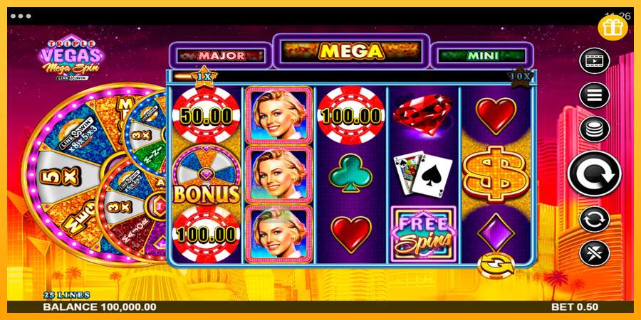 Spielautomat Triple Vegas Mega Spin für echtes geld 1