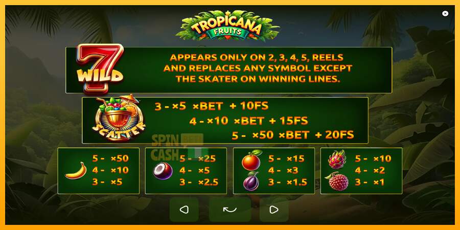 Spielautomat Tropicana Fruits für echtes geld 5