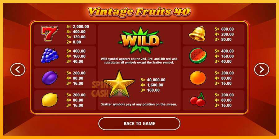 Spielautomat Vintage Fruits 40 für echtes geld 5