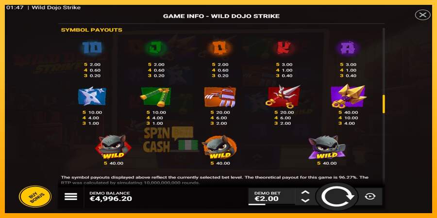 Spielautomat Wild Dojo Strike für echtes geld 5