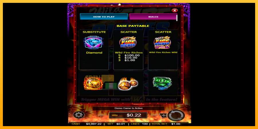 Spielautomat Wild Fire Riches für echtes geld 3