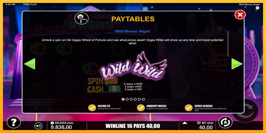 Spielautomat Wild Money Vegas für echtes geld 5