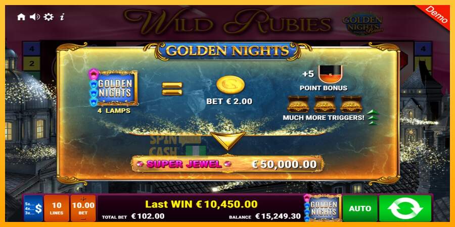 Spielautomat Wild Rubies Golden Nights für echtes geld 5