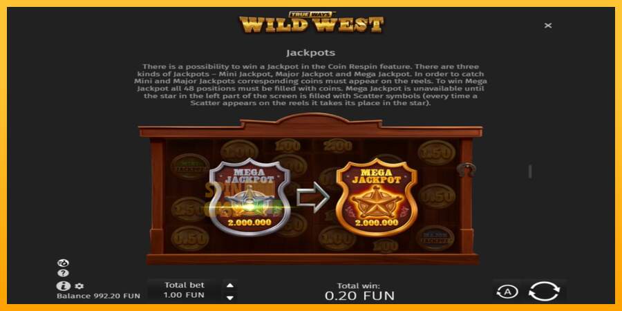 Spielautomat Wild West Trueways für echtes geld 6