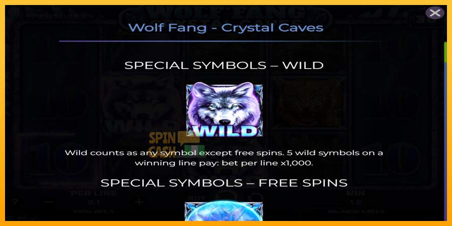 Spielautomat Wolf Fang - Crystal Caves für echtes geld 4