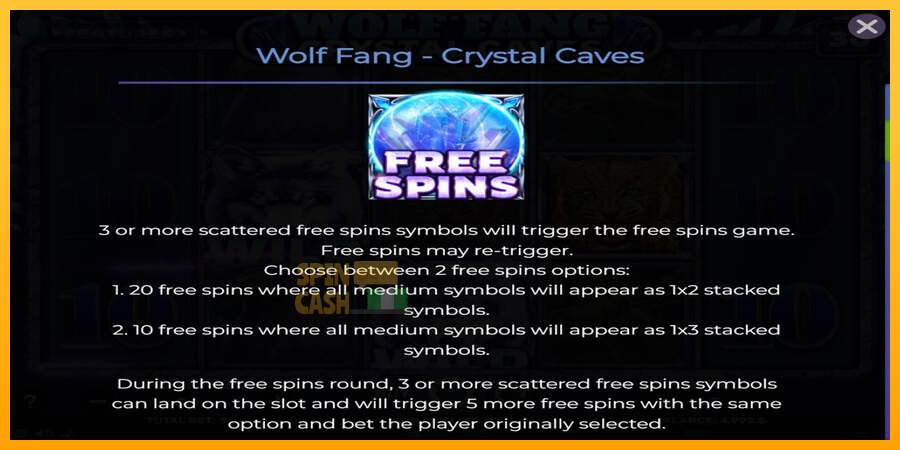 Spielautomat Wolf Fang - Crystal Caves für echtes geld 5