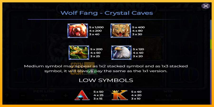 Spielautomat Wolf Fang - Crystal Caves für echtes geld 6