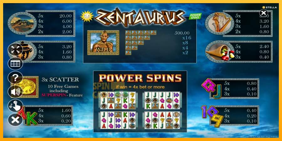 Spielautomat Zentaurus Power Spins für echtes geld 5