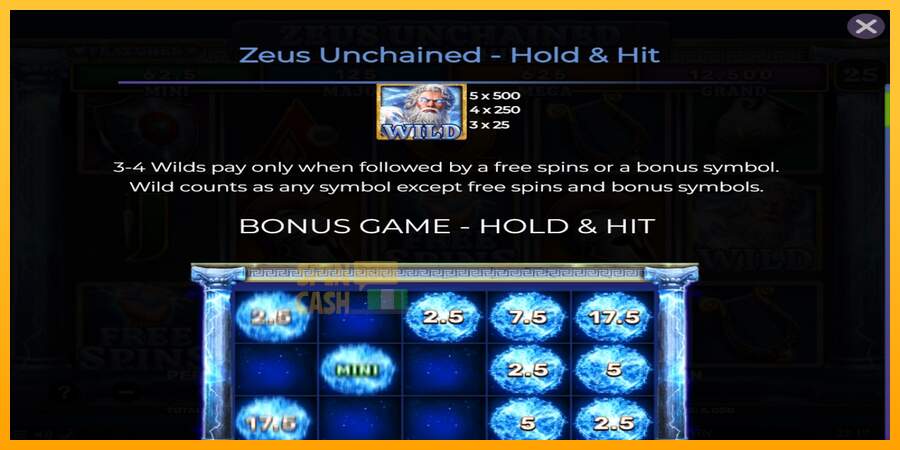 Spielautomat Zeus Unchained - Hold & Hit für echtes geld 4