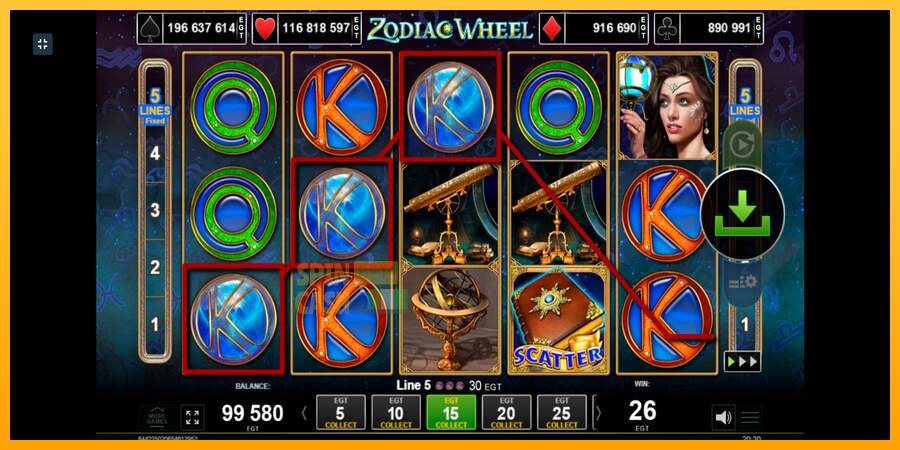 Spielautomat Zodiac Wheel für echtes geld 5